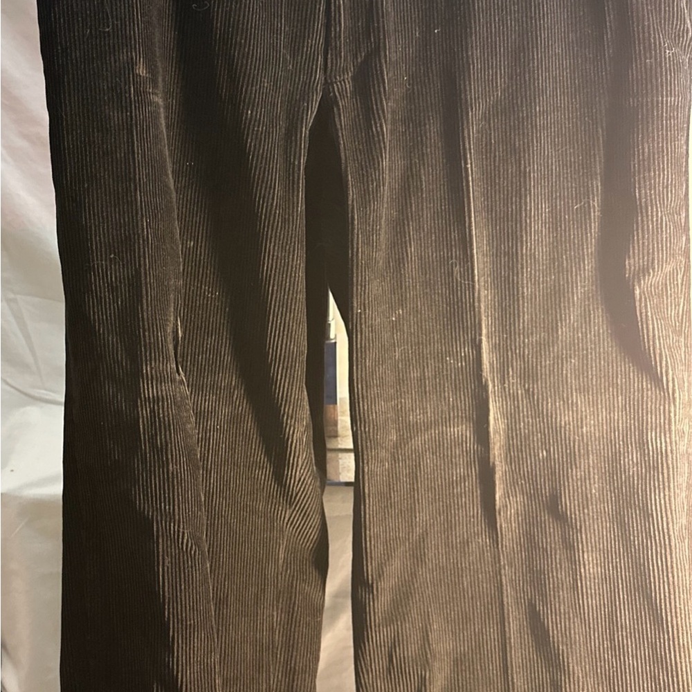 Lauren Ralph Lauren Mens Corduroy Pants 35x29 P35R Cotton Flat Front Black Chino